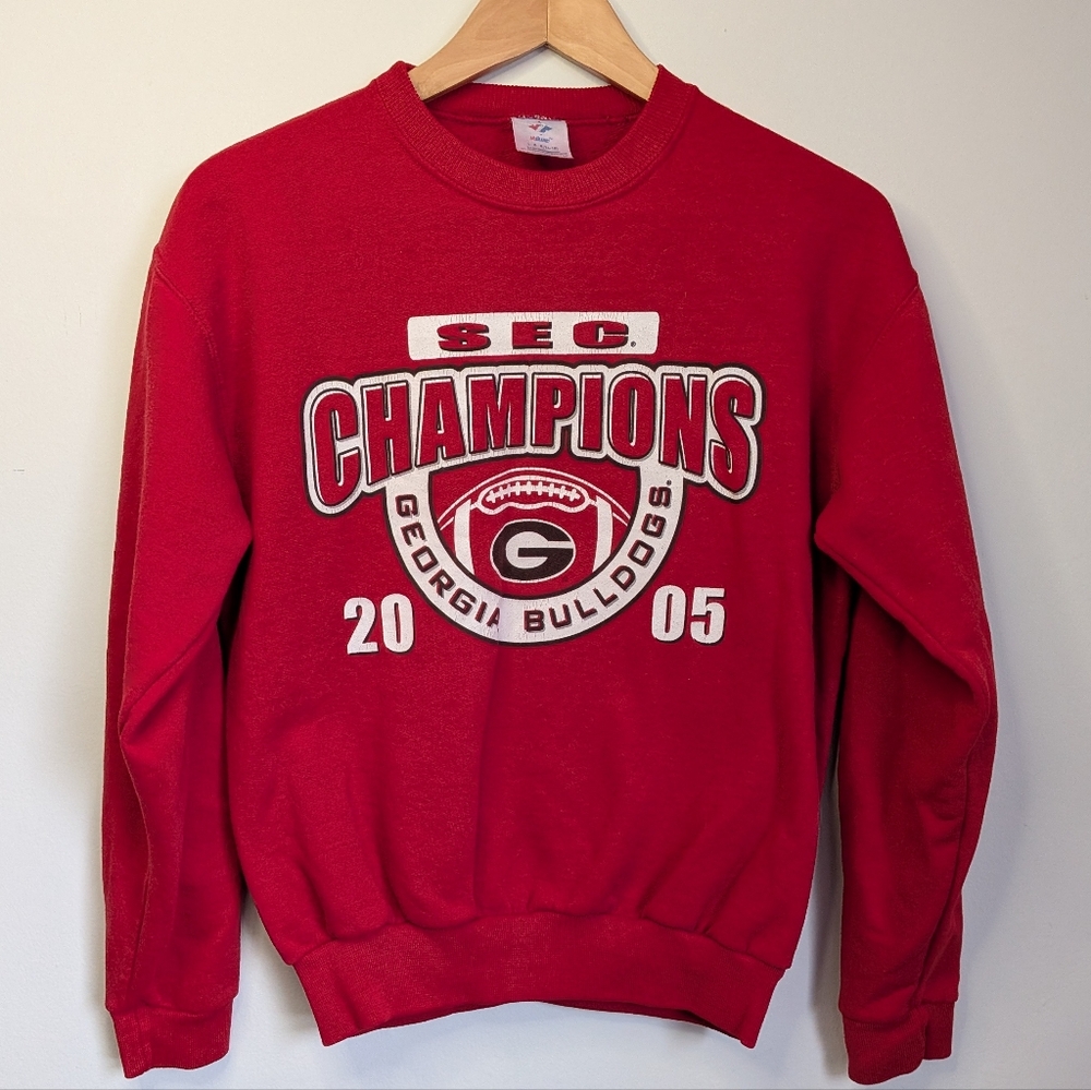 Vintage Georgia Bulldogs Crewneck Sweatshirt Youth Large 14/16 SEC NCAA Football